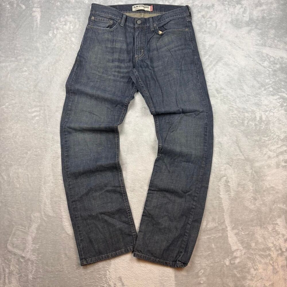 Levi-s Men's Navy and Blue Jeans